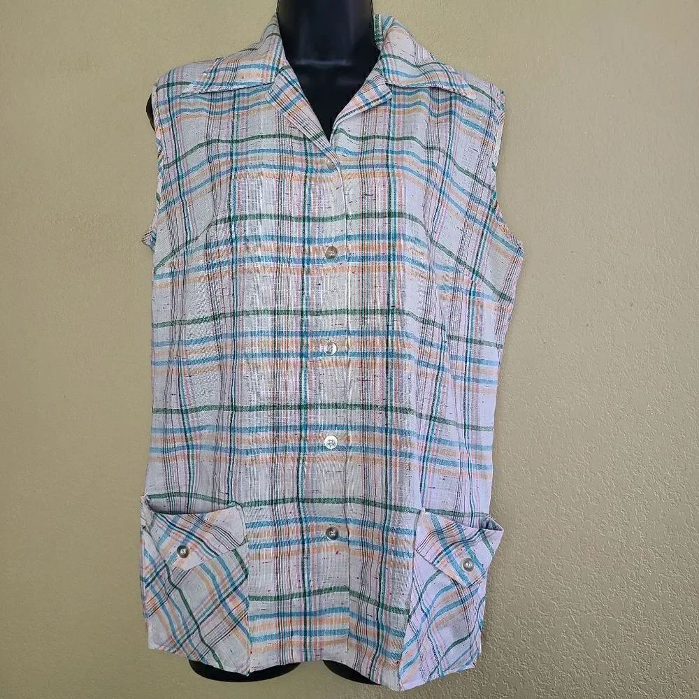 Vintage Laura Mae Life Press Sleeveless Top